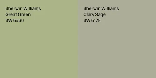 SW 6430 Great Green vs SW 6178 Clary Sage