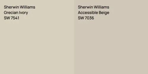 SW 7541 Grecian Ivory vs SW 7036 Accessible Beige