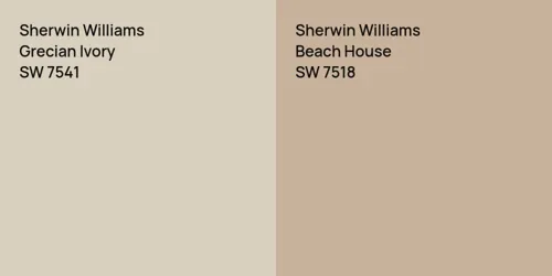 SW 7541 Grecian Ivory vs SW 7518 Beach House