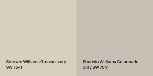 SW 7541 Grecian Ivory vs SW 7641 Colonnade Gray