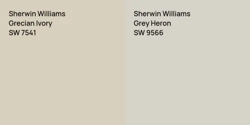 SW 7541 Grecian Ivory vs SW 9566 Grey Heron