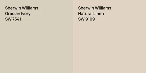 SW 7541 Grecian Ivory vs SW 9109 Natural Linen