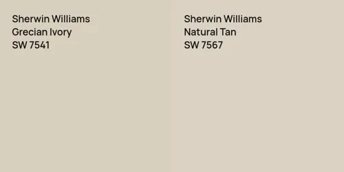 SW 7541 Grecian Ivory vs SW 7567 Natural Tan