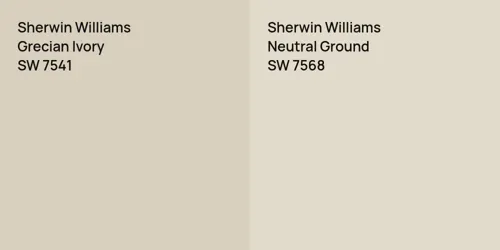 SW 7541 Grecian Ivory vs SW 7568 Neutral Ground