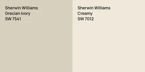 SW 7541 Grecian Ivory vs SW 7012 Creamy