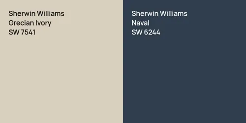 SW 7541 Grecian Ivory vs SW 6244 Naval