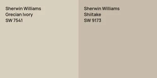 SW 7541 Grecian Ivory vs SW 9173 Shiitake