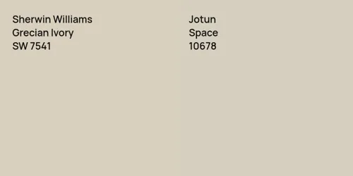 SW 7541 Grecian Ivory vs 10678 Space