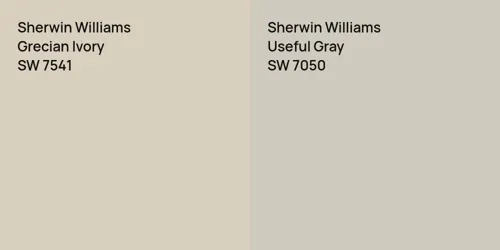 SW 7541 Grecian Ivory vs SW 7050 Useful Gray