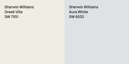 SW 7551 Greek Villa vs SW 6532 Aura White