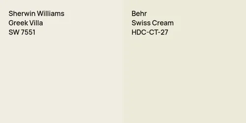 SW 7551 Greek Villa vs HDC-CT-27 Swiss Cream