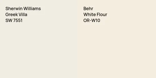 SW 7551 Greek Villa vs OR-W10 White Flour