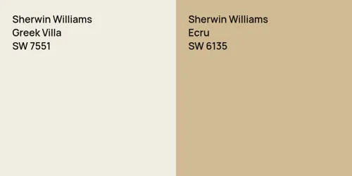 SW 7551 Greek Villa vs SW 6135 Ecru