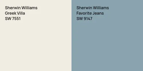 SW 7551 Greek Villa vs SW 9147 Favorite Jeans