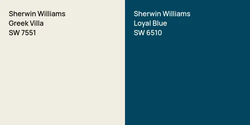 SW 7551 Greek Villa vs SW 6510 Loyal Blue