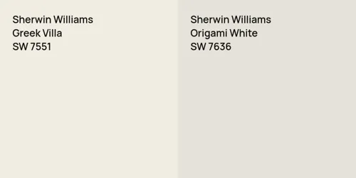 SW 7551 Greek Villa vs SW 7636 Origami White