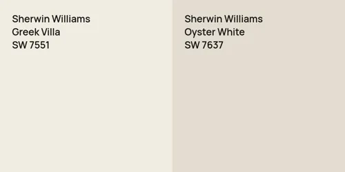 SW 7551 Greek Villa vs SW 7637 Oyster White