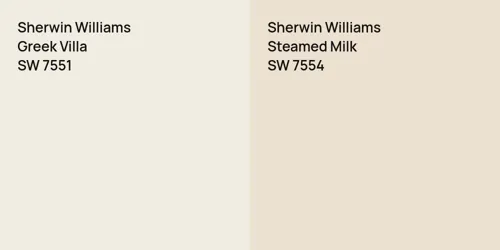 SW 7551 Greek Villa vs SW 7554 Steamed Milk