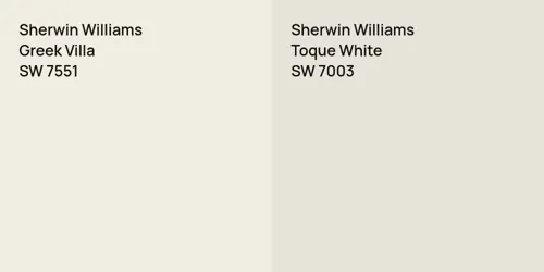 SW 7551 Greek Villa vs SW 7003 Toque White