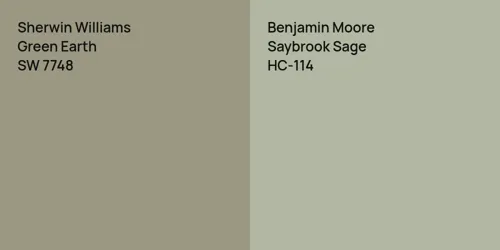 SW 7748 Green Earth vs HC-114 Saybrook Sage