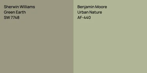 SW 7748 Green Earth vs AF-440 Urban Nature