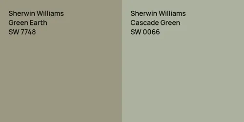 SW 7748 Green Earth vs SW 0066 Cascade Green