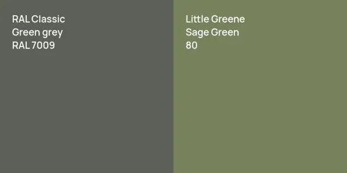 RAL 7009  Green grey vs 80 Sage Green