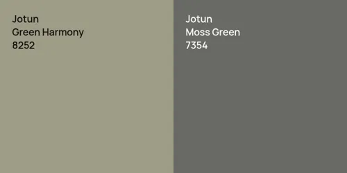 8252 Green Harmony vs 7354 Moss Green