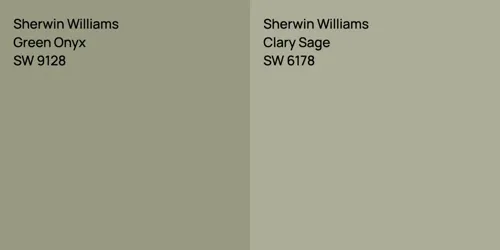 SW 9128 Green Onyx vs SW 6178 Clary Sage