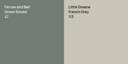 47 Green Smoke vs 113 French Grey