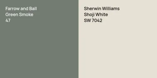 47 Green Smoke vs SW 7042 Shoji White