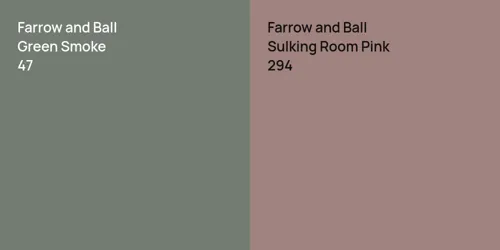 47 Green Smoke vs 294 Sulking Room Pink