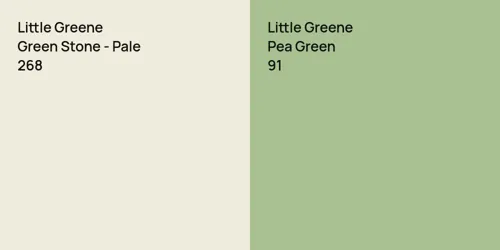 268 Green Stone - Pale vs 91 Pea Green