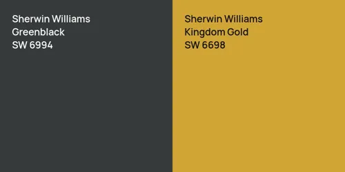 SW 6994 Greenblack vs SW 6698 Kingdom Gold