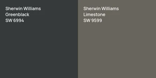 SW 6994 Greenblack vs SW 9599 Limestone