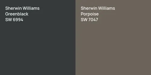 SW 6994 Greenblack vs SW 7047 Porpoise