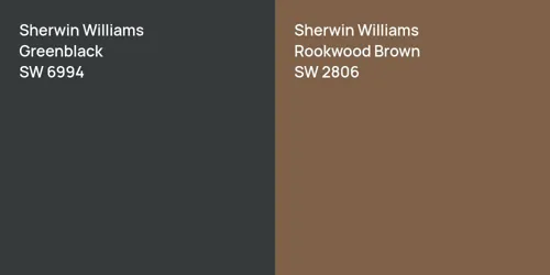 SW 6994 Greenblack vs SW 2806 Rookwood Brown