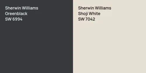 SW 6994 Greenblack vs SW 7042 Shoji White