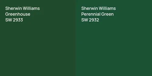 SW 2933 Greenhouse vs SW 2932 Perennial Green