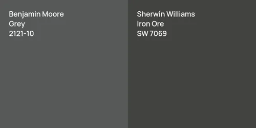 2121-10 Grey vs SW 7069 Iron Ore