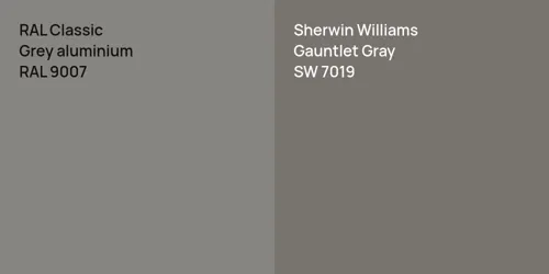 RAL 9007 Grey aluminium vs SW 7019 Gauntlet Gray