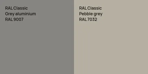 RAL 9007 Grey aluminium vs RAL 7032  Pebble grey