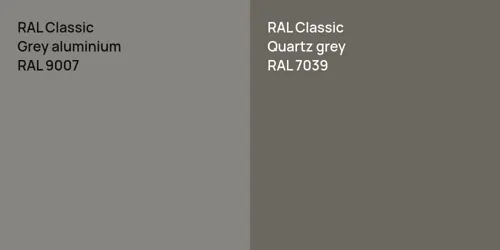 RAL 9007 Grey aluminium vs RAL 7039  Quartz grey