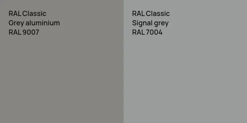 RAL 9007 Grey aluminium vs RAL 7004  Signal grey