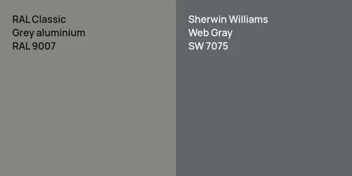 RAL 9007 Grey aluminium vs SW 7075 Web Gray