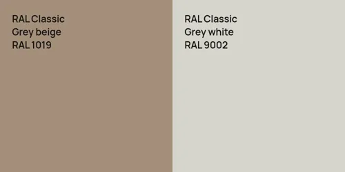 RAL 1019  Grey beige vs RAL 9002  Grey white