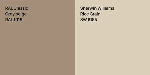 RAL 1019  Grey beige vs SW 6155 Rice Grain