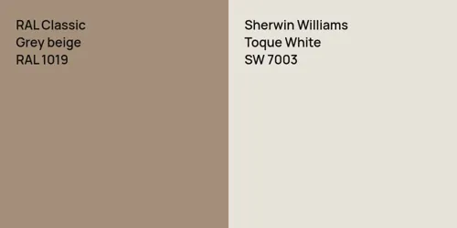 RAL 1019  Grey beige vs SW 7003 Toque White