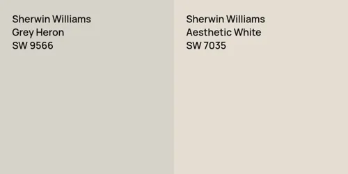 SW 9566 Grey Heron vs SW 7035 Aesthetic White