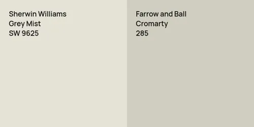 SW 9625 Grey Mist vs 285 Cromarty